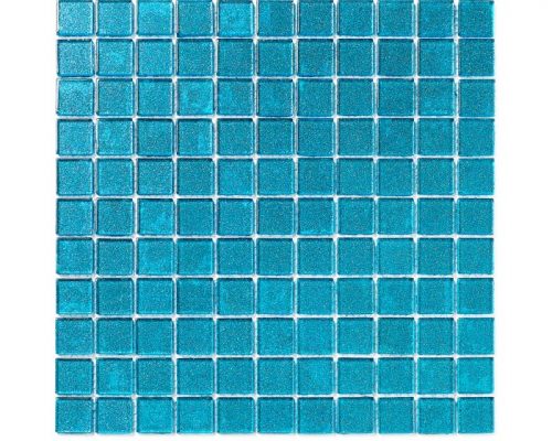 Плитка с рисунком мозаики Синий блеск